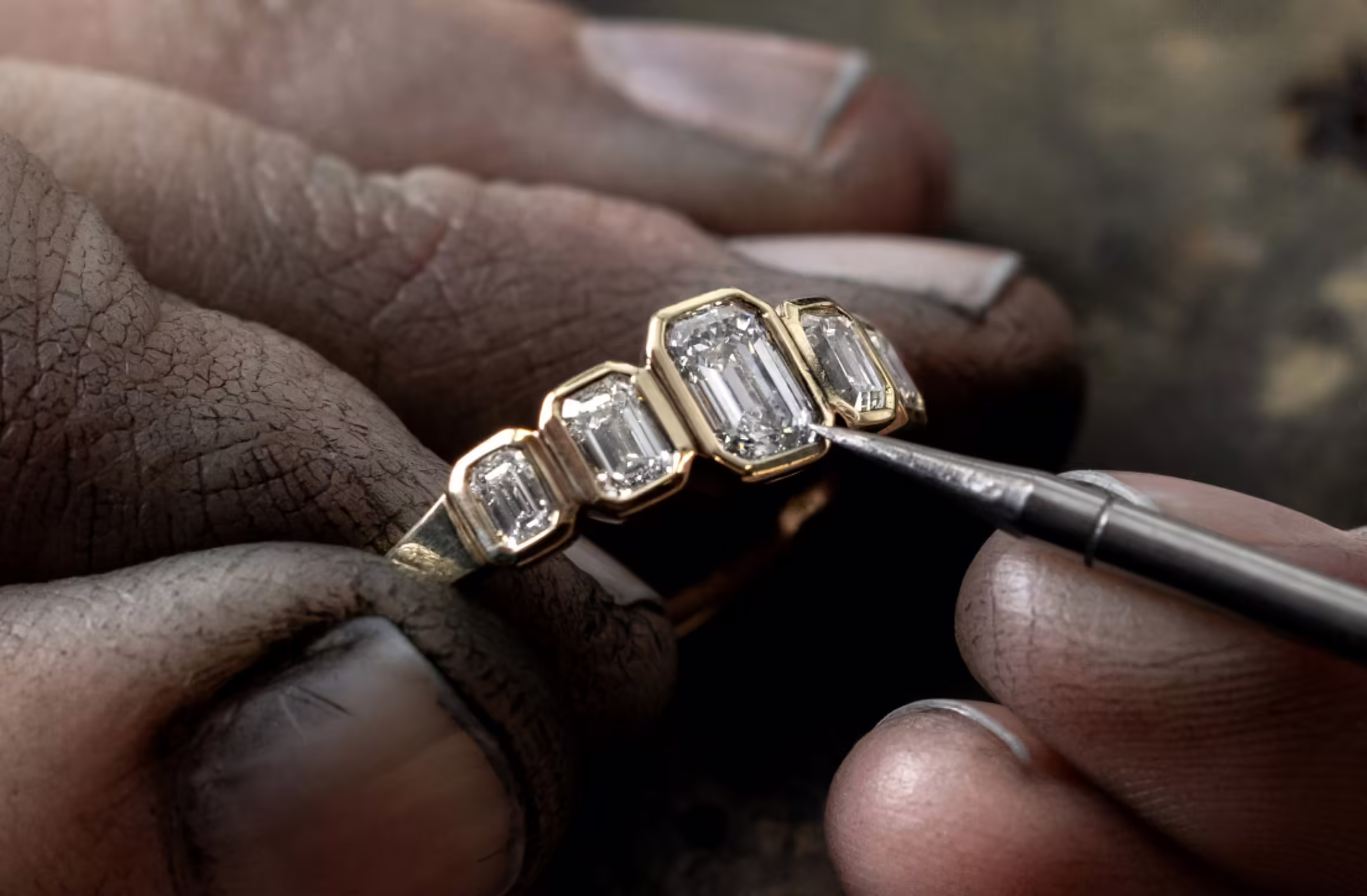bezel-set ring at shane co.
