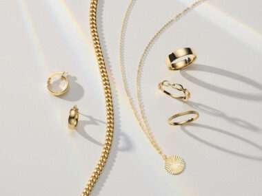 Fluted 14K Yellow Gold Band With its fluted detailing, this 14-karat yellow gold band is beautiful on its own or perfect for adding texture to a ring stack. 14k yellow gold Approx. 2.5mm band width Engravable and resizable Fluted 14K Yellow Gold Disk Pendant This 14-karat yellow gold coin pendant offers high shine with a fluted texture that beautifully reflects the light. It comes on a matching cable chain with a secure lobster clasp and makes a perfect everyday accessory or a stunning gift. Approx. 1/2-inch pendant length 18-inch cable chain Lobster clasp 14k yellow gold Engravable on back 7.5in 14K Yellow Gold Miami Cuban Bracelet (4.5mm) This stylish 14-karat yellow gold Miami Cuban chain bracelet will round out any look. A secure lobster clasp is perfect for worry-free daily wear. 7.5-inch Miami Cuban bracelet Approx. 4.5mm width Lobster clasp 14k yellow gold Adria Link Ring in 14K Yellow Gold Show-off your unique style with this lovely link ring. Hypoallergenic 14k polished yellow gold is great for sensitive skin. Link design 14k yellow gold 1.5mm band width Engravable and resizable 14K Yellow Gold Cigar Band (5mm) This bold 14-karat yellow gold cigar band offers high shine and a smooth feel with its sleek polished finish. It makes a beautiful wedding band or a great daily accessory. 14k yellow gold Approx. 5mm band width Engravable and resizable Risa 14K Yellow Gold Huggie Hoops Add a chic touch to any outfit with these 14-karat yellow gold hoop earrings, featuring a stylish wide design with a slightly curved outer edge and a lightweight feel. An effortless lever back keeps these beauties secure. Approx. 3/8-inch diameter Lever back 14k yellow gold