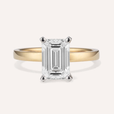 modern solitaire engagement ring