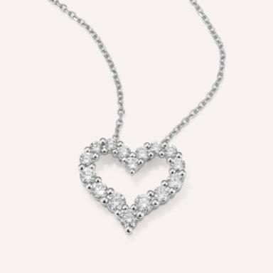 diamond heart pendant